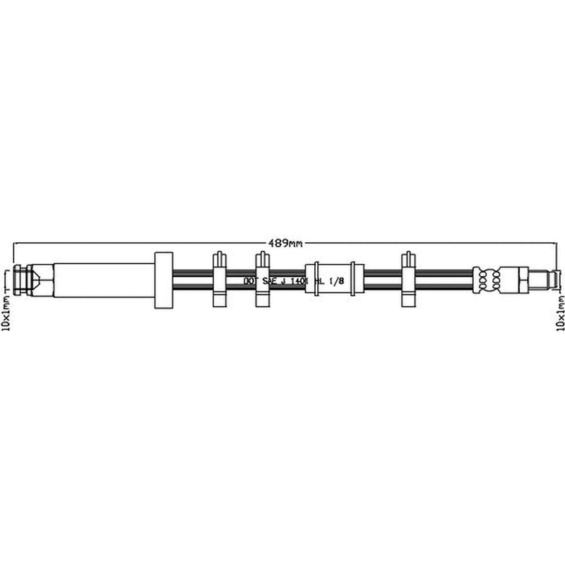 Juratek Brake Hydraulic Hose Line Upper JBH1013