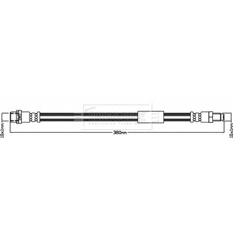 Borg & Beck Brake Hydraulic Hose Line Rear Right BBH8409