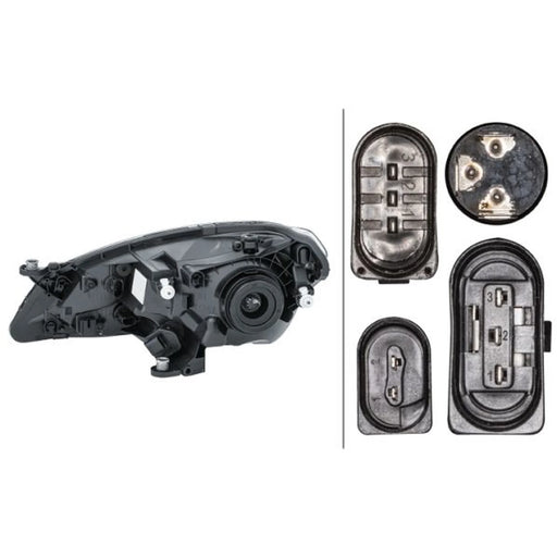 Hella Headlight Headlamp H4 Right 1EJ 010 671-021