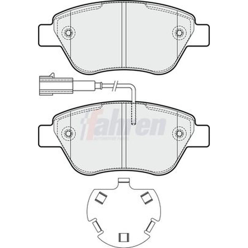 Fahren Front Brake Pad Set fits Citroën Nemo 2009-2010 1.3 1.4