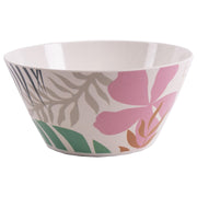 4 x Reusable Plastic Melamine Jungle Flowers Breakfast Salad Bowls for Camping Picnic - Summit - Van Life Living