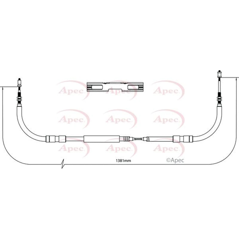 Apec Handbrake Cable Front CAB1223