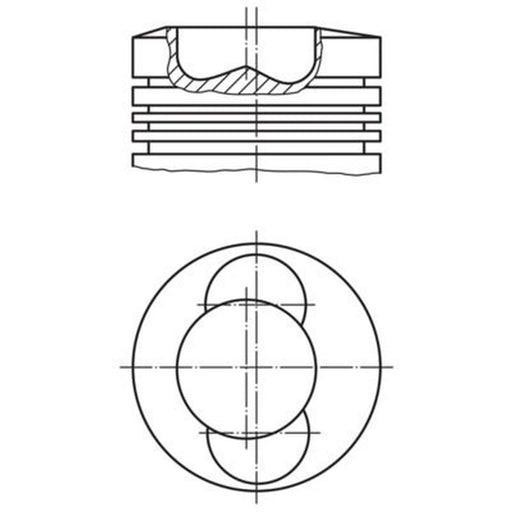 Mahle Piston Cylinder Bore = 102mm 099 PI 00135 000