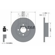 Textar 2 x Solid Brake Discs 92034500