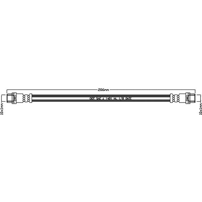 Abtex Brake Hydraulic Hose Line inner ABH1024