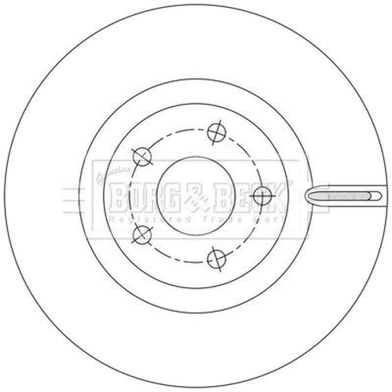Borg & Beck 2 x Vented Front Brake Discs BBD6225S-x2