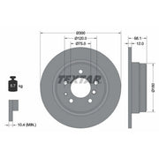 Textar 2 x Solid Rear Brake Discs 92042500-x2