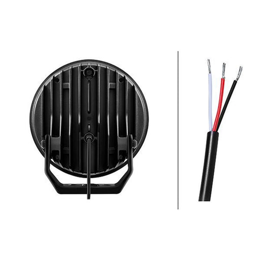 Hella Spotlight Vf Blade Aux. Chrome 9 Round W Po R 50 frontal sided 1FJ 357 1FJ 357 199-011