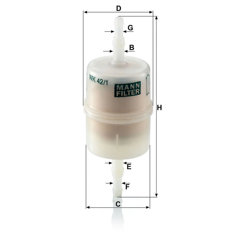 MANN-FILTER Fuel Filter Element WK 42/1