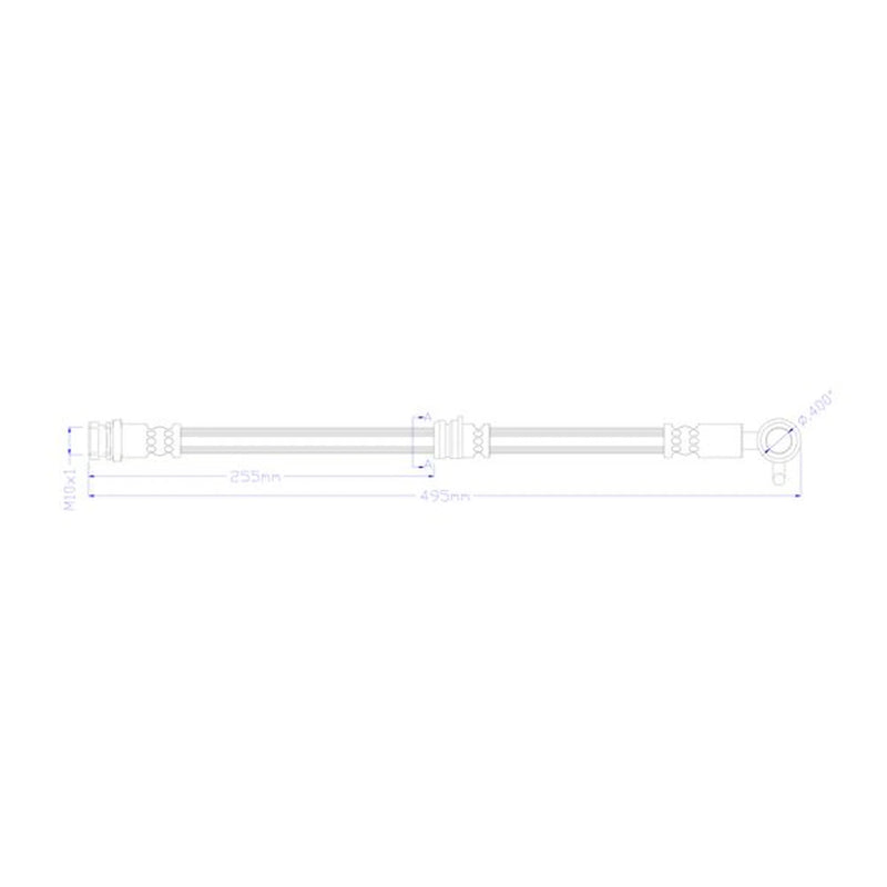 Juratek Brake Hydraulic Hose Line Front Right JBH1608R