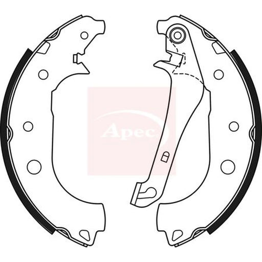 Apec Brake Shoe Set Axle Kit SHU831