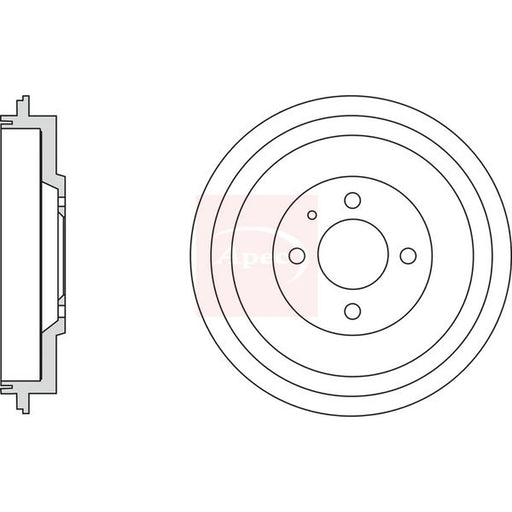 Apec Brake Drum Assembly Rear DRM9940