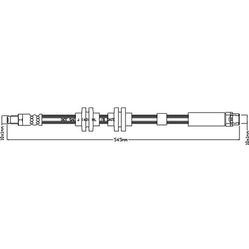 Abtex Brake Hydraulic Hose Line Right ABH1090
