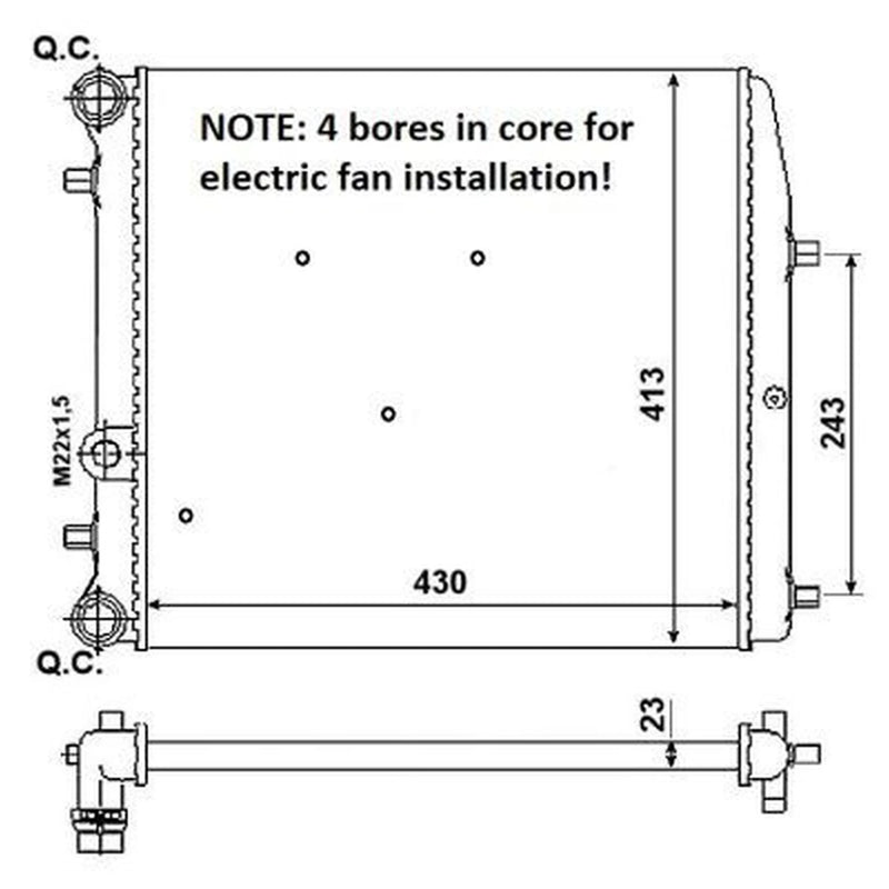 NRF Engine Radiator 53021A