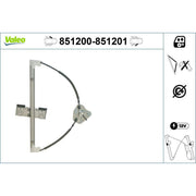 Valeo Electric Window Regulator Lifter Left Front 851200
