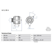 Bosch Car Alternator 12V 0 986 049 211