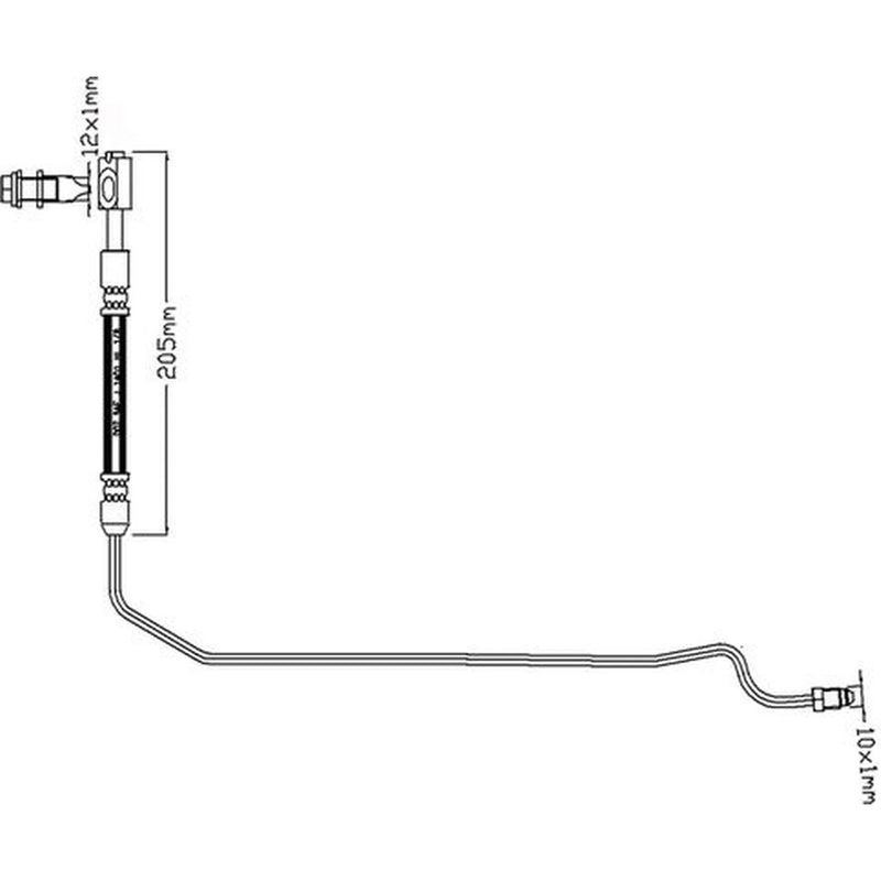 Juratek Brake Hydraulic Hose Line outer JBH1185L