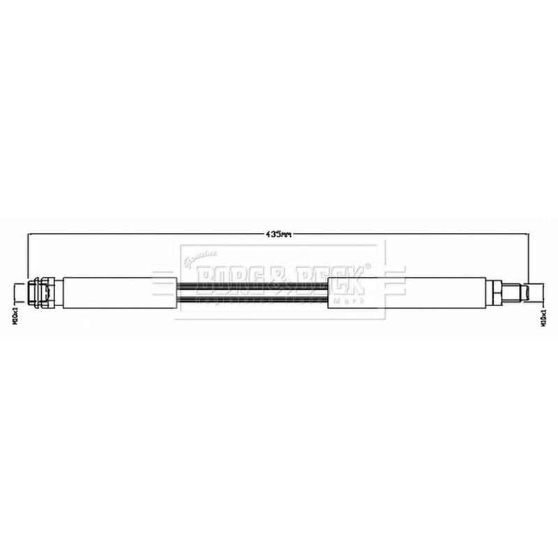 Borg & Beck Brake Hydraulic Hose Line Front Right BBH8723