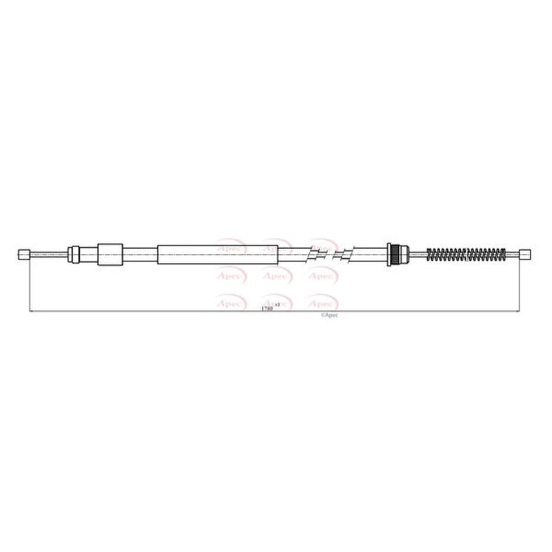 Apec Handbrake Cable Right Rear CAB1001