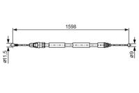 Bosch Handbrake Cable 1987482388