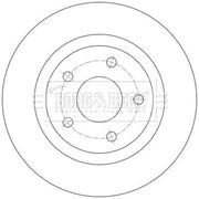 Borg & Beck 2 x Solid Rear Brake Discs BBD5620-x2