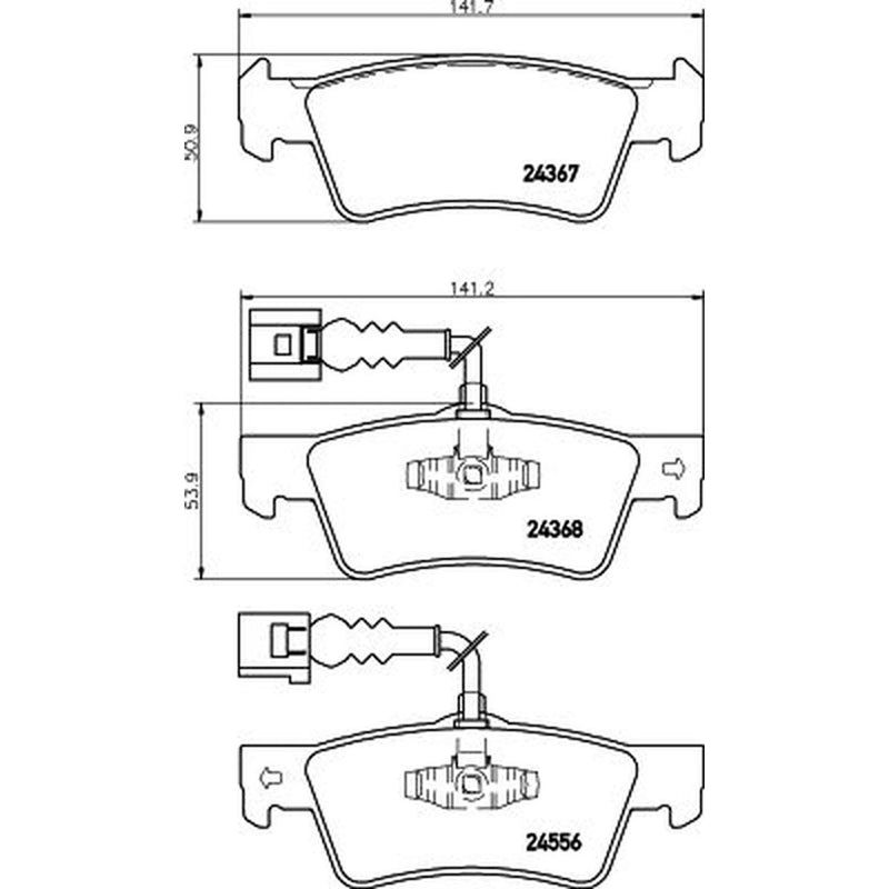 DON Rear Brake Pad Set PCP2238
