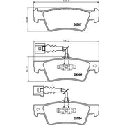 Mintex Rear Brake Pad Set MDB2822