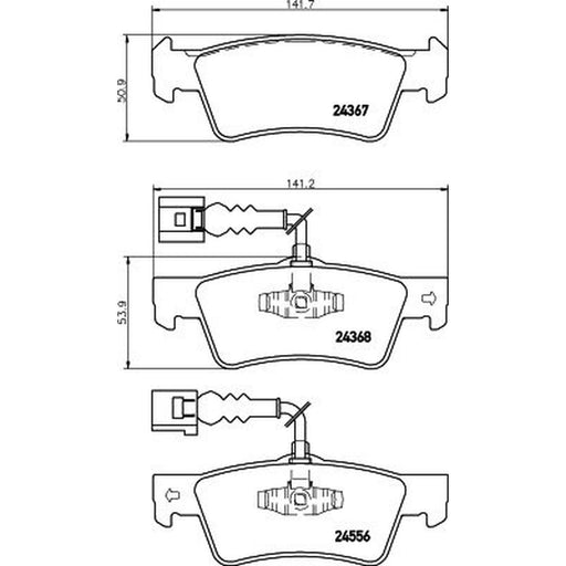 DON Rear Brake Pad Set PCP2238