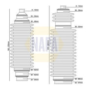 NAPA Steering Bellow Kit Front NCB3004