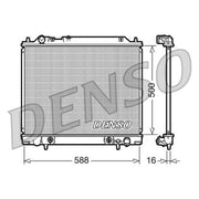 Denso Engine Radiator DRM45013