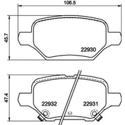 DON Rear Brake Pad Set PCP1779