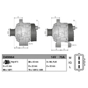 Denso Car Alternator 12V fits Toyota Yaris/Vitz 2001-2005 1.4
