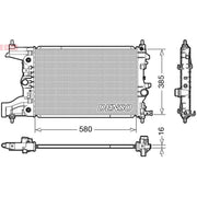 Denso Engine Radiator fits Opel Astra J 2009-2018 1.4 1.6