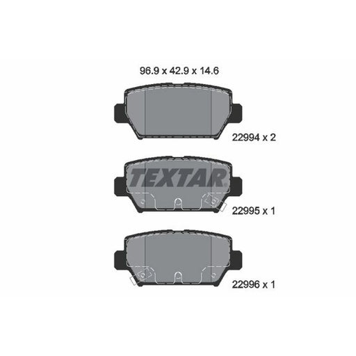 Textar Rear Brake Pad Set 2299401