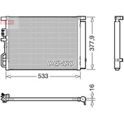 Denso Air Conditioning Condenser fits Hyundai Tucson 2015-2023 1.6 1.7 2.0
