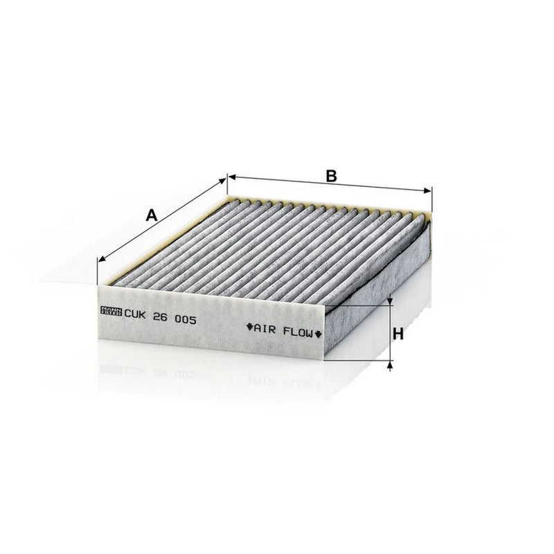 MANN-FILTER Cabin Air Filter (Pollen Filter) below the CUK 26 005