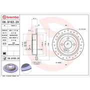 Brembo 2 x Perforated Rear Brake Discs 08.9163.2X-x2