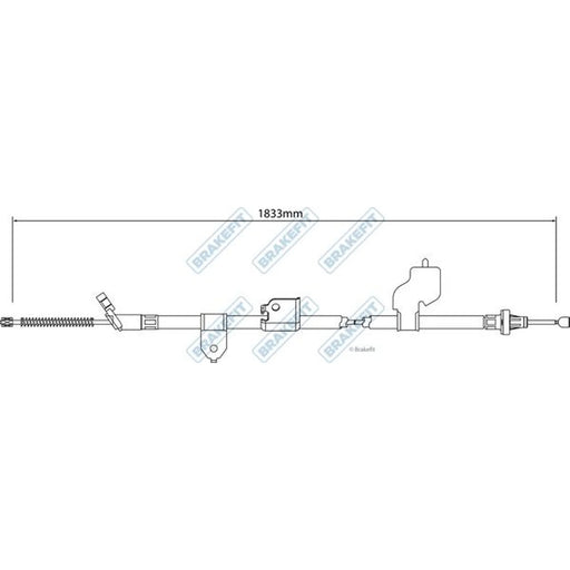 Apec Handbrake Cable Left Rear BBC3318