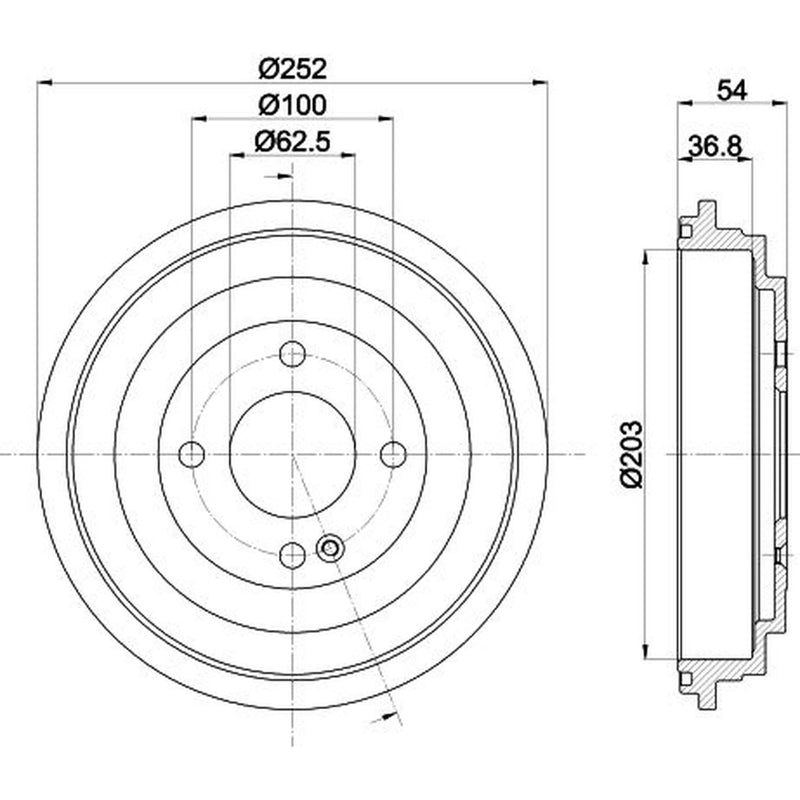 Mintex Brake Drum Assembly Rear MBD415