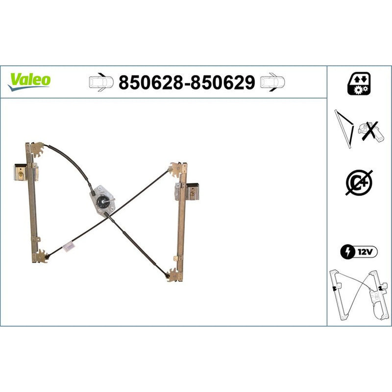 Valeo Electric Window Regulator Lifter Right Front 850629