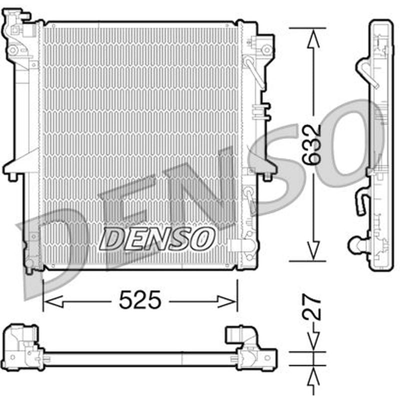Denso Engine Radiator fits Mitsubishi L200 / Triton 2005-2015 2.5