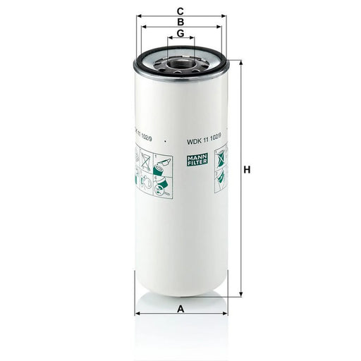 MANN-FILTER Fuel Filter Element WDK 11 102/9