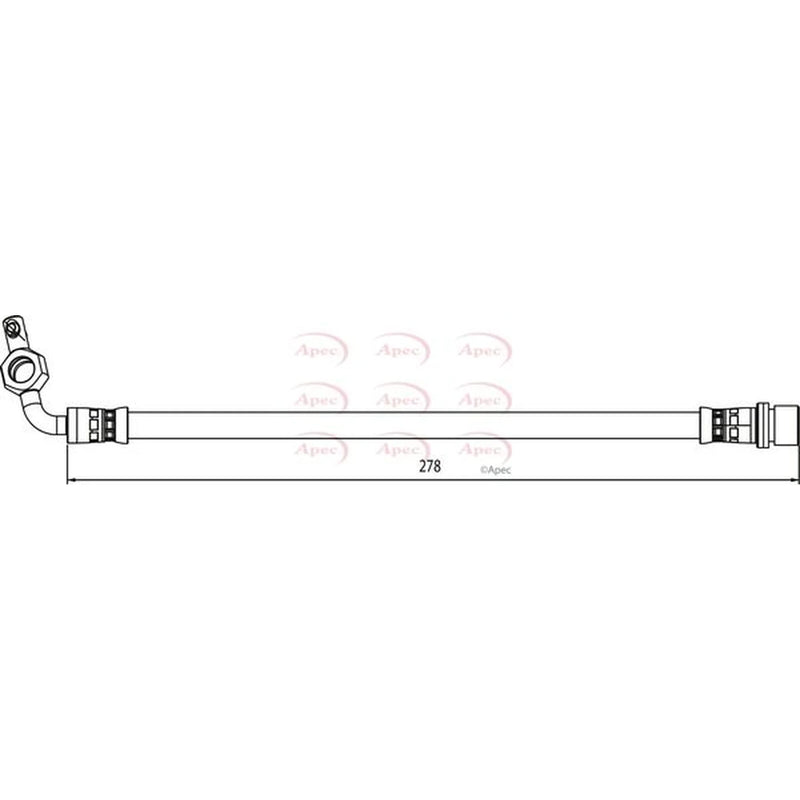 Apec Brake Hydraulic Hose Line outer HOS4124