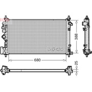 Denso Engine Radiator fits Opel Insignia A 2008-2017 2.0 2.8