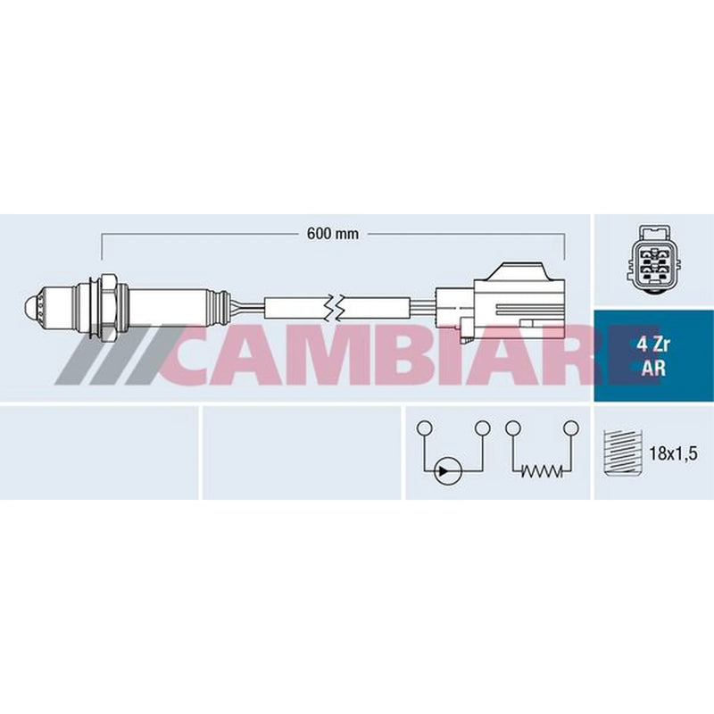 Cambiare O2 Lambda Oxygen Sensor Front VE381792