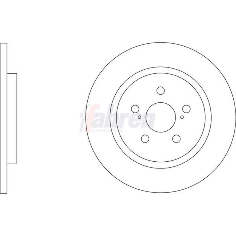 Fahren Rear Brake Solid Discs & Pads fits Toyota Urban Cruiser 2009-2014 1.4