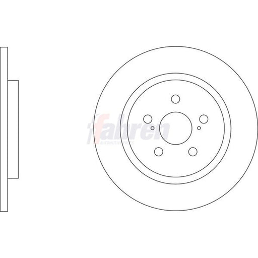 Fahren Rear Brake Solid Discs & Pads fits Toyota Urban Cruiser 2009-2014 1.4