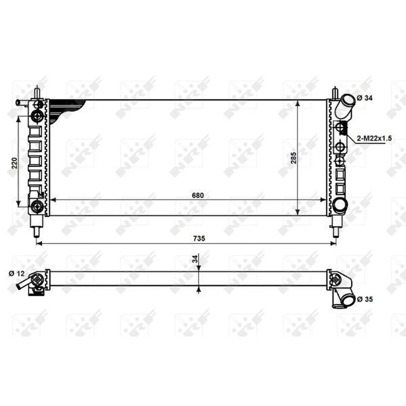 NRF Engine Radiator 50242