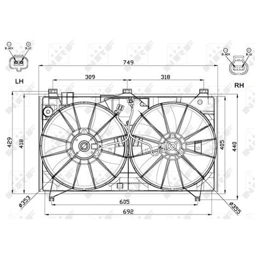 NRF Engine Cooling Fan 47566