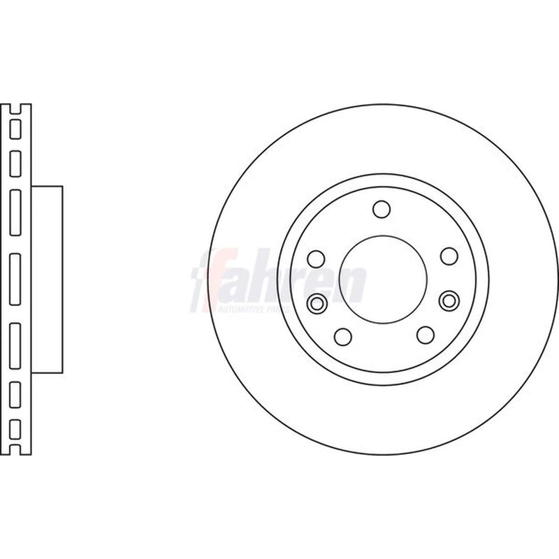 Fahren Front Brake Vented Discs & Pads fits Nissan Leaf 2010-2017